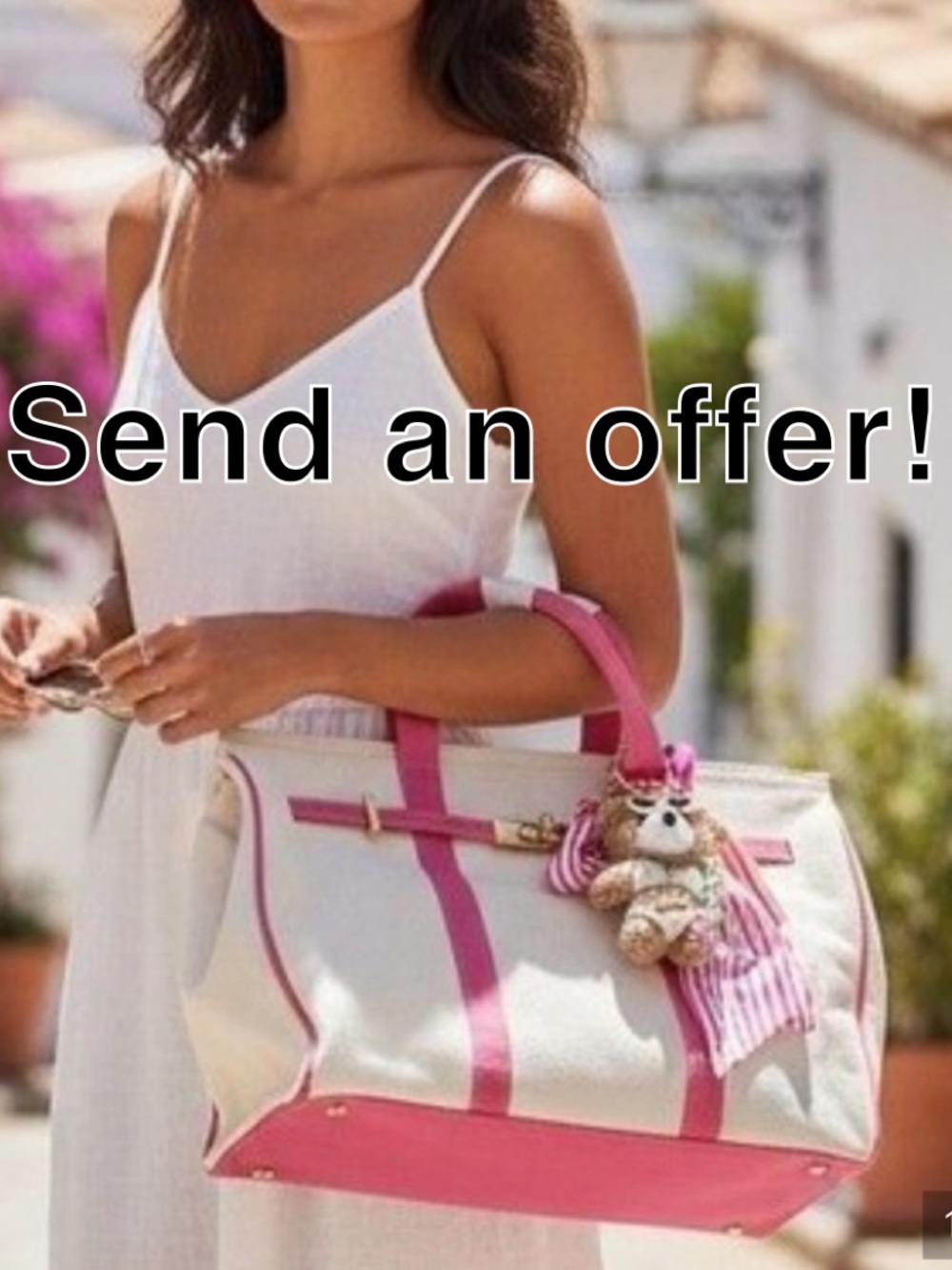 NWT Sol & Mer Boatkin Canvas Tote w/ key chains